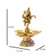 Brass Narthana Ganesha Lamp