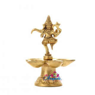 Brass Narthana Ganesha Lamp