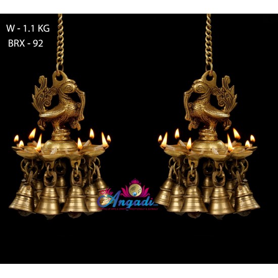 Hanging Brass swam Lamp