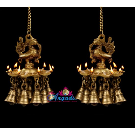 Hanging Brass swam Lamp