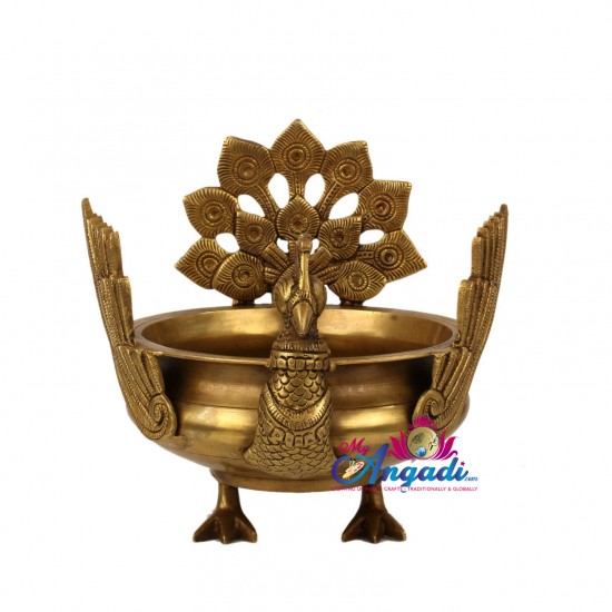 Brass Peacock Uruli Brass Peacock Uruli