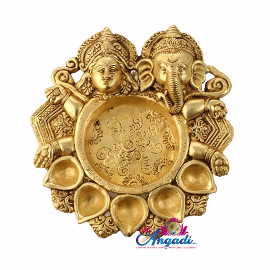 Brass Ganesha Lakshmi  Uruli