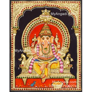 Ganapathi 3D Tanjore Painting