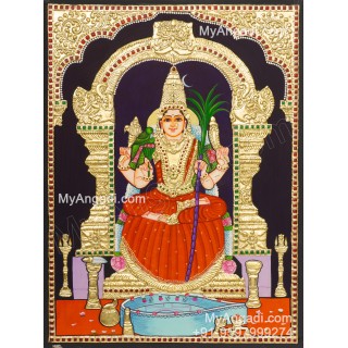 Kamatchi Amman Tanjore Painting