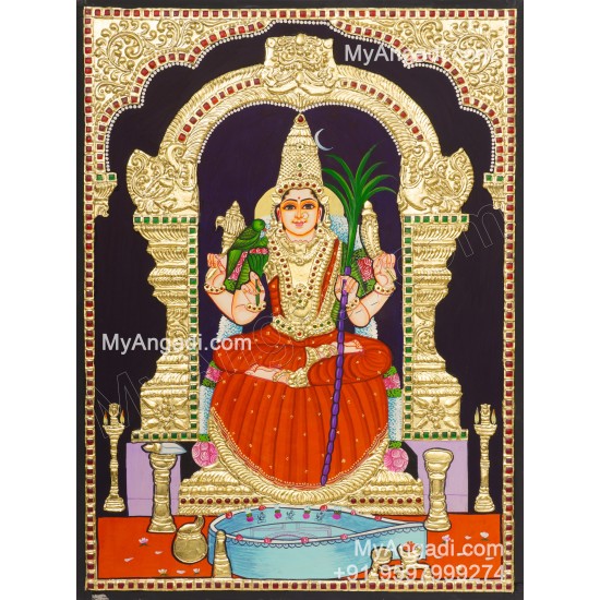 Kamatchi Amman Tanjore Painting