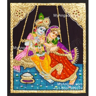 Radha Krishna Tanjore Painting