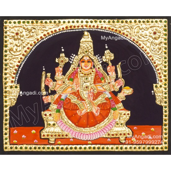 Veera Lakshmi Tanjore Painting