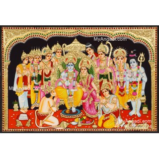 Ramar Pattabhishekam Tanjore Painting