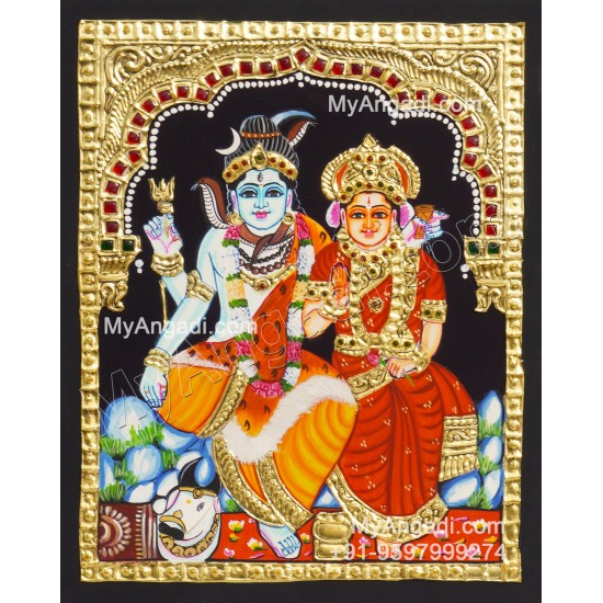 Shiva Parvathi Tanjore Painting