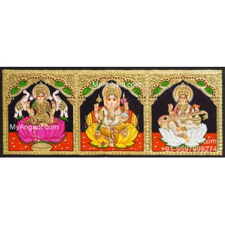 3 Panel Tanjore Painting