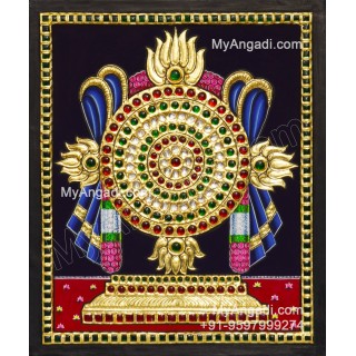  Chakram  Tanjore Painting