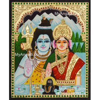 Shivan  Parvathi Tanjore Paintings