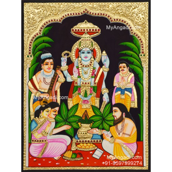 Sathyanarayana Tanjore Painting