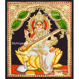 Saraswathi Tanjore Painting