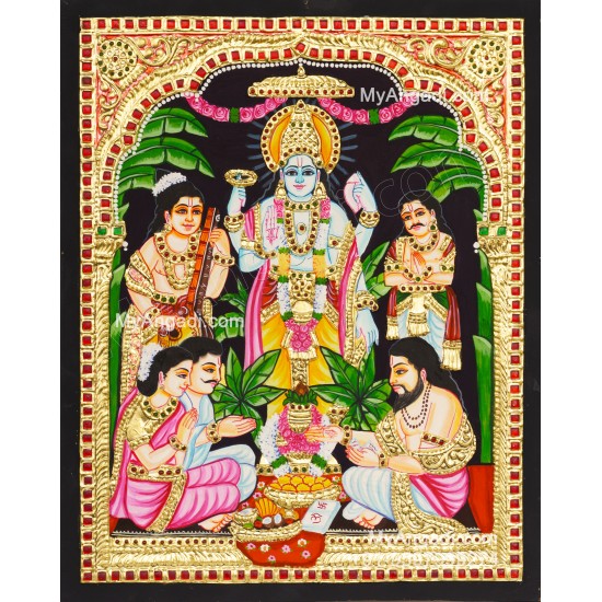 Sathyanarayana Tanjore Painting