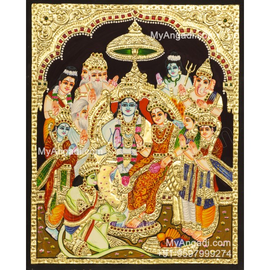 Ramar Pattabhishekam Tanjore Painting