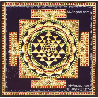 Sri Chakram Tanjore Painting