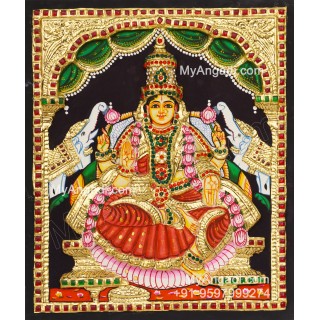 Gajalakshmi 3d Tanjore Painting