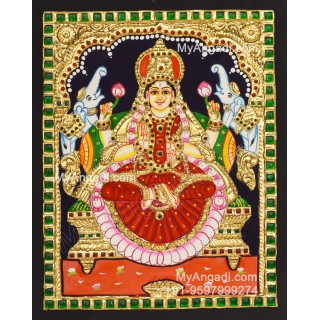 Gajalakshmi Tanjore Painting