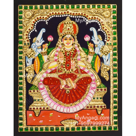 Gajalakshmi Tanjore Painting