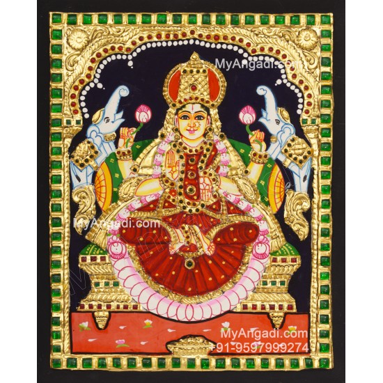 Gajalakshmi Tanjore Painting