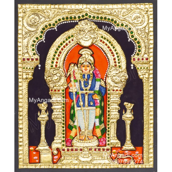 Palani Raja Alangara Murugan Tanjore Paintings