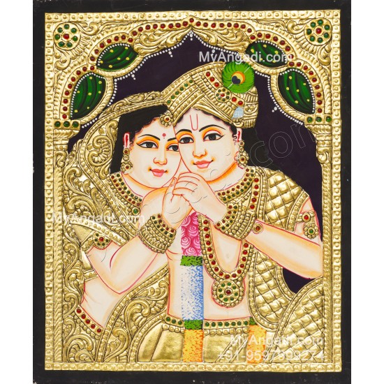 Krishna and Radhe Tanjore Painting