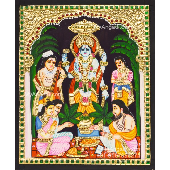 Sathya Narayana Swami Tanjore Painting