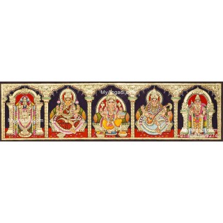 5 Panel  Tanjore Painting