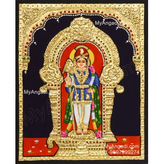 Palani Raja Alangara Murugan Tanjore Painting