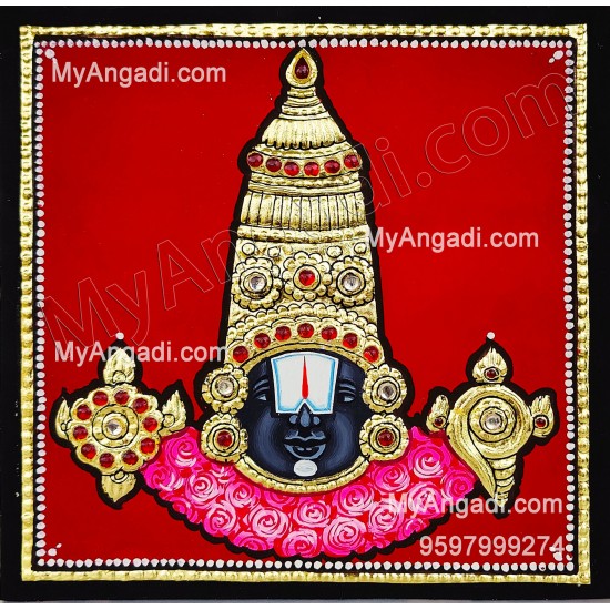 Balaji Face Tanjore Painting