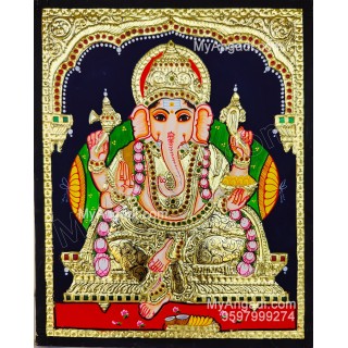 Ganesha Tanjore Painting, Ganesha Tanjore Painting