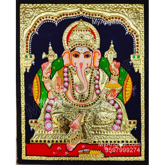 Ganesha Tanjore Painting, Ganesha Tanjore Painting Ganesha Tanjore Painting, Ganesha Tanjore Painting