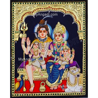 Shivan Family Tanjore Painting