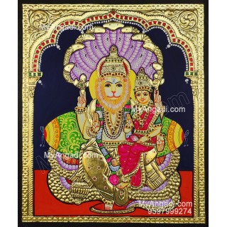 Narasimar Tanjore Painting, Lakshmi Narasimhar Tanjore Painting