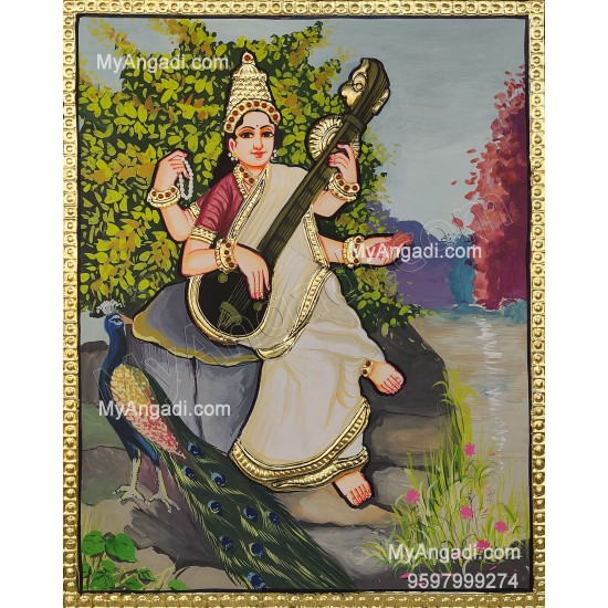 Saraswathi Tanjore Painting