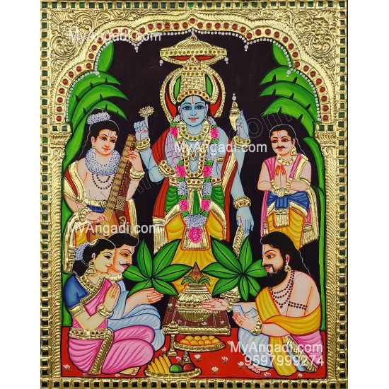 Sathya Narayana Swami Tanjore Painting