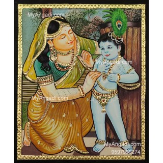 Yashoda Krishna Tanjore Painting