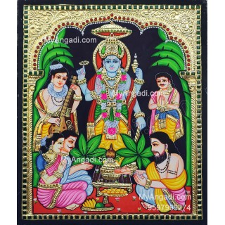 Sathya Narayana Swami Tanjore Painting