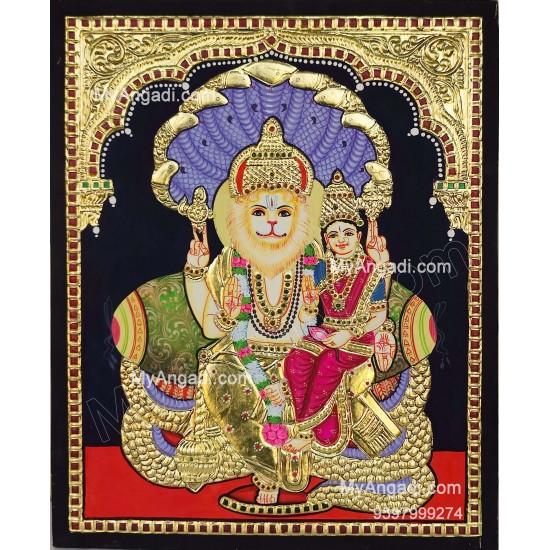 Narasimar Tanjore Painting, Lakshmi Narasimhar Tanjore Painting