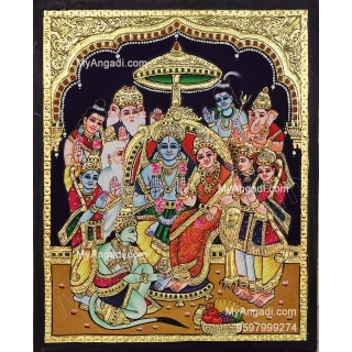 Ramar Pattabhishekam Tanjore Painting