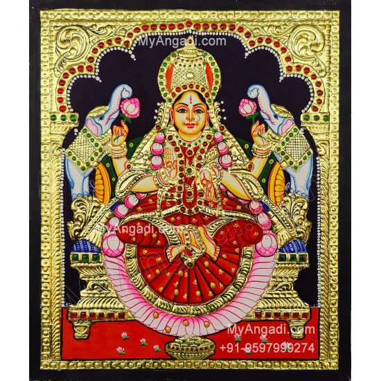 Gajalakshmi Tanjore Painting