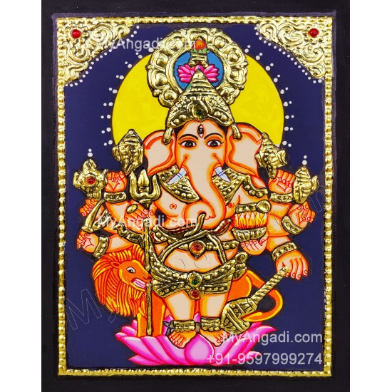 Kan Drishti Ganesha Tanjore Painting Kan Drishti Ganesha Tanjore Painting