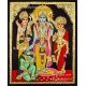 Ram Darbar - Ram with Sita, Hanuman, Lakshmanan Bharathan and Shatrughna Tanjore Painting