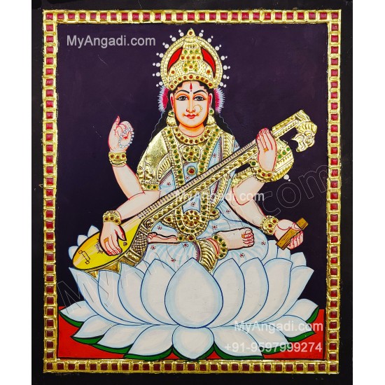 Saraswathi Tanjore Painting