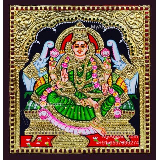 Gajalakshmi Tanjore Painting