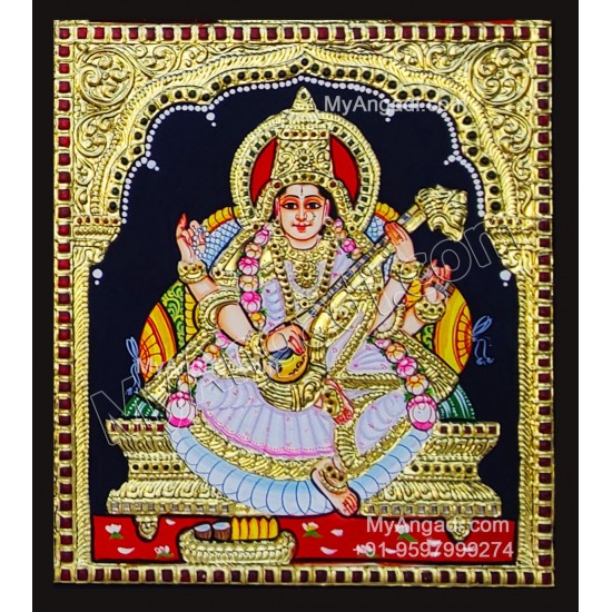 Saraswathi Tanjore Painting Saraswathi Tanjore Painting