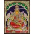 Gajalakshmi 3d Embossed Tanjore Painting