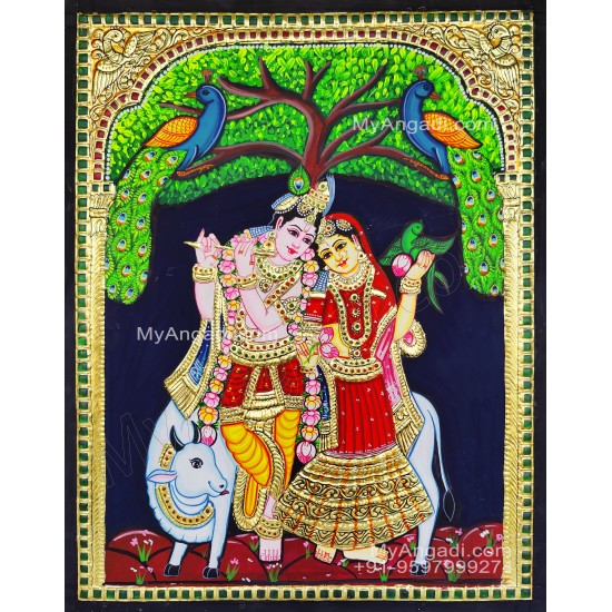 Radha Krishna Tanjore Paintings
