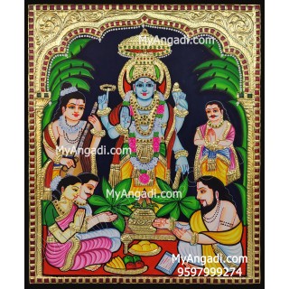 Sathya Narayana Swami Tanjore Painting